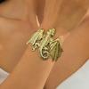 Stylish Retro Lizard Open Cuff Bracelet for Women
