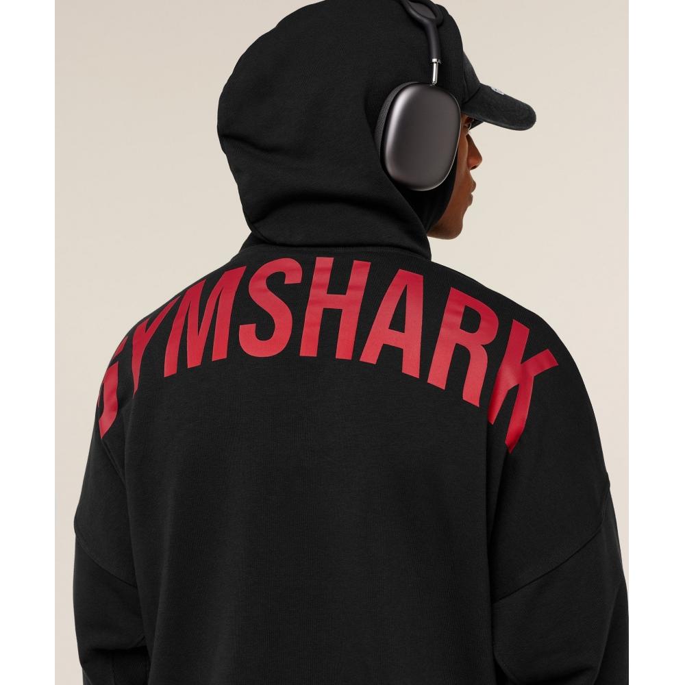 Gymshark Power Hoodie Black Conditioning Red A4b9s Bc1d