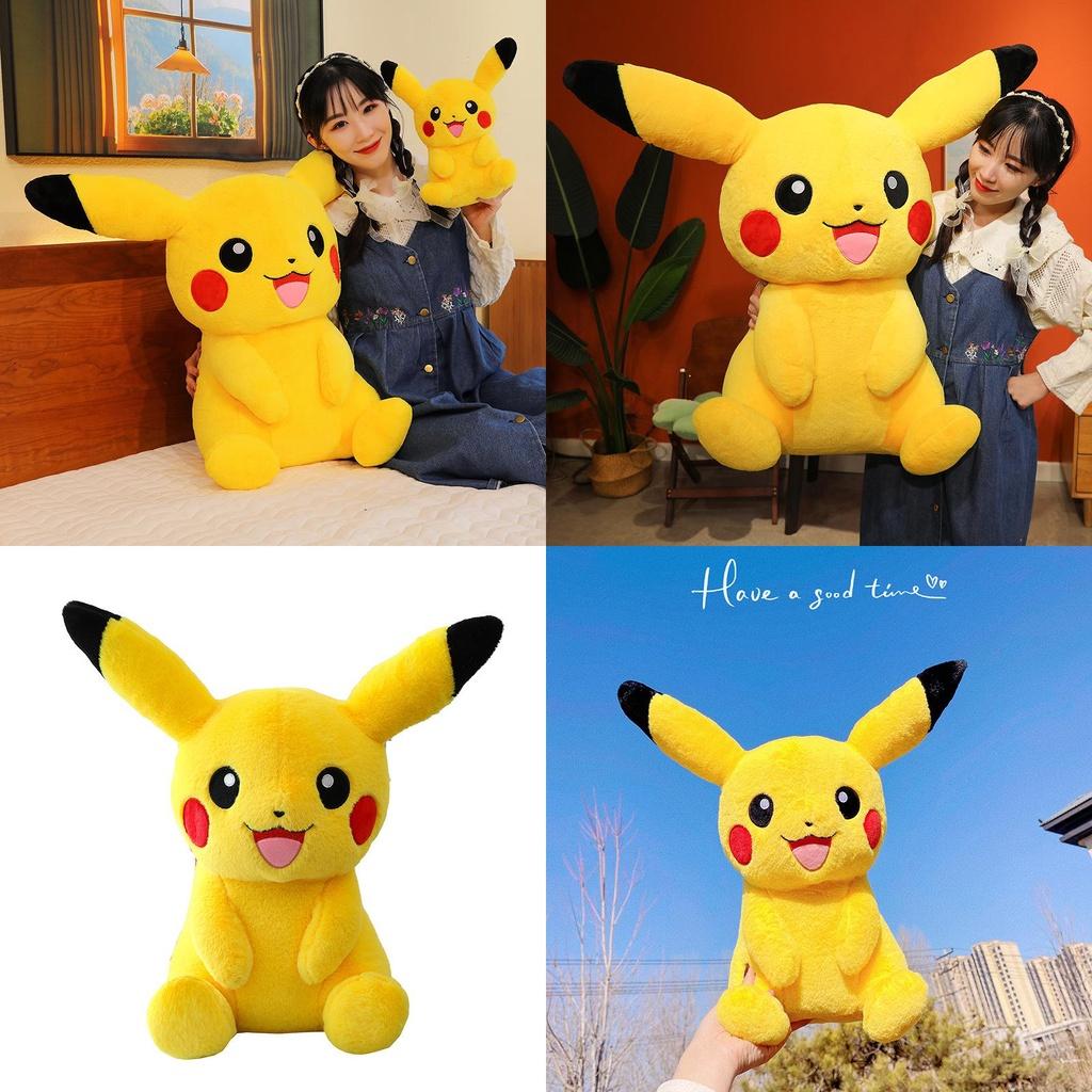 Large Yellow Pikachu Plush Toy Soft And Cuddly Stuffed Animal For Kids Ideal Birthday Gift