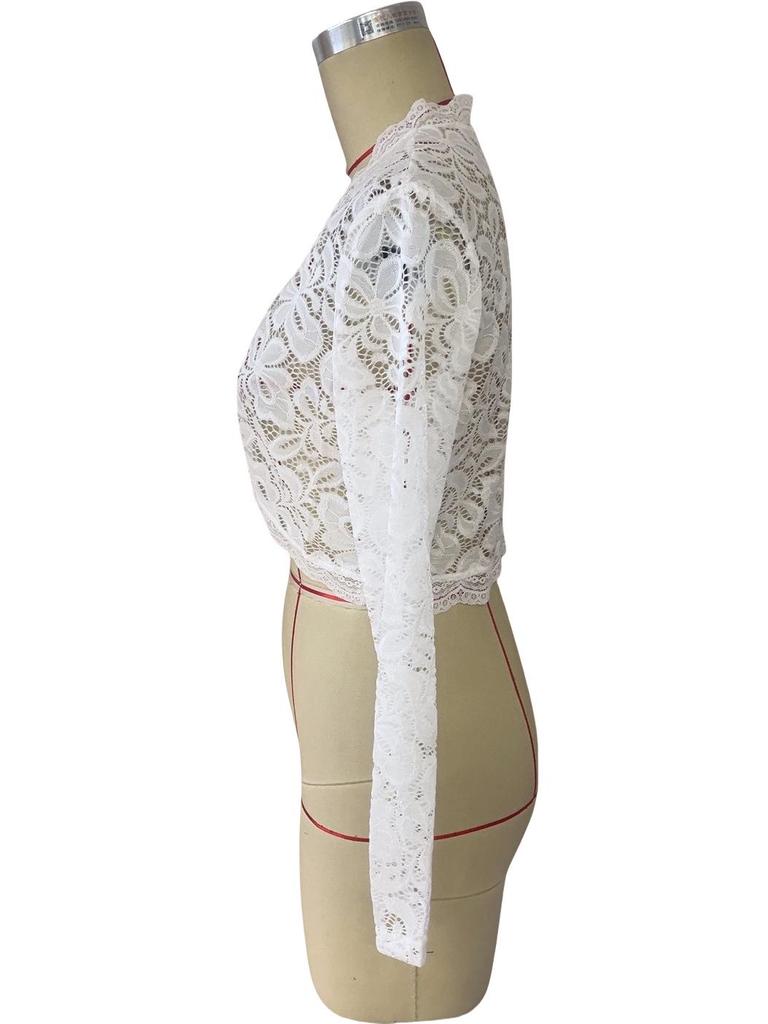 2025 Elegant Women's Lace Trim Patchwork Cardigan