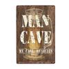 Man Cave Rule Metal Tin Sign Vintage Poster Home Bar Hotel Wall Painting Plaque Party Bar Public Decor 20*30 CM