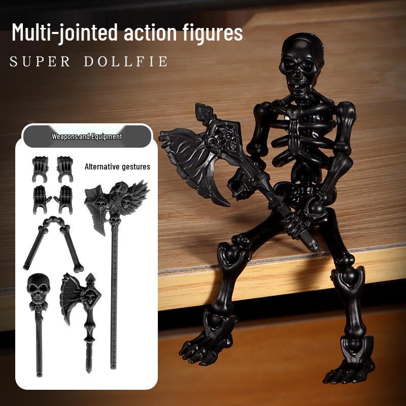 Skull Man Multi-Joint Movable DIY Assembly Bone Figurine