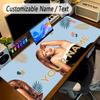 Large Mouse PadSabrina Carpenter Custom Name Text Personalized Desk Mat Non Slip Gaming Pad