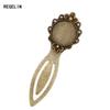 REGELIN Fashion 10pcs/lot Antique Vintage Retro Handmade Bookmark Cabochon Base Bookmark Setting for Cabochon Cameo DIY Bookmark