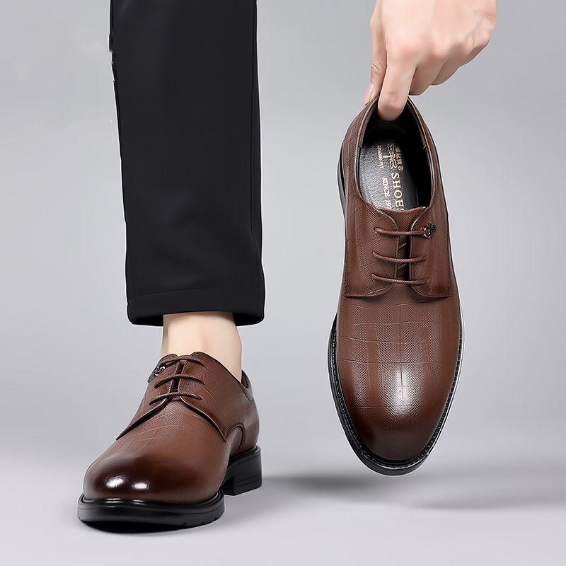 Scarpe da Uomo in Pelle Business Formale Pelle Suola Morbida Superficie Morbida Scarpe in Pelle Casual Britanniche