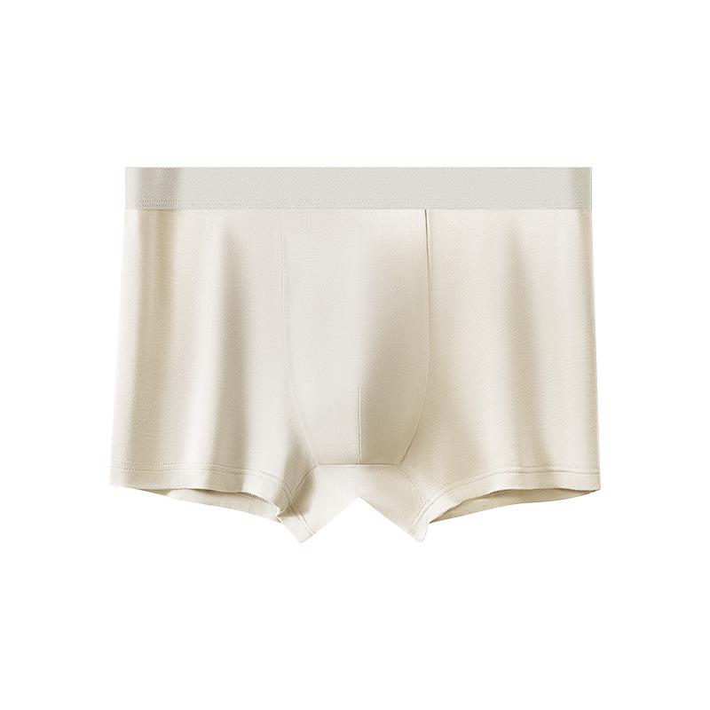 Men's 7A Antibacterial Long-Staple Cotton Underwear - Breathable, Solid Color, Pure Cotton