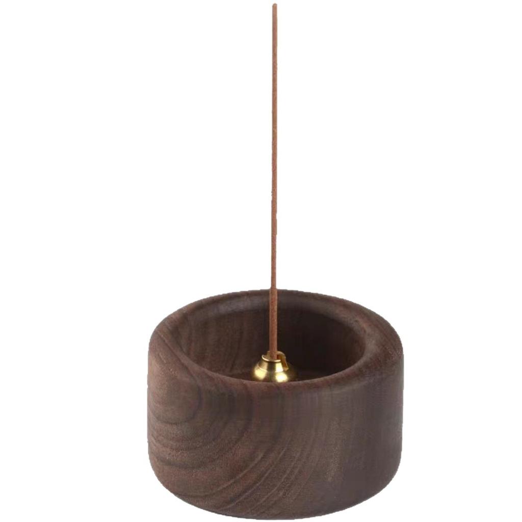 Incense Stick Burner Incense Base Home Decor Round Wooden Incense Holder