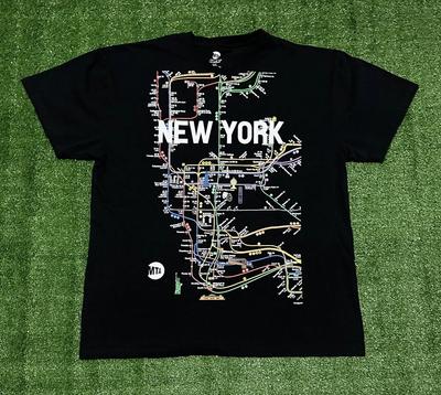 MTA NYC Mapa del Metro de la Ciudad de Nueva York Manhattan Camiseta Negra Talla Adulto XL