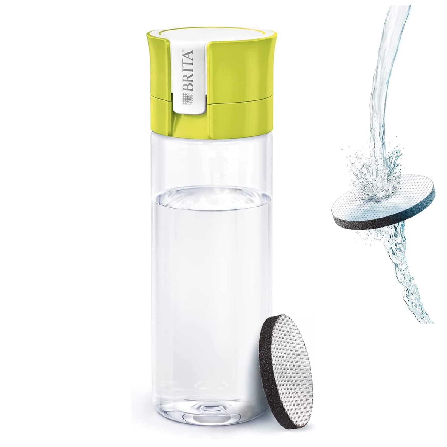 

Портативная бутылка для воды BRITA, 600 мл, лайм, с 1 фильтром Micro-Disc [Официальный японский продукт]