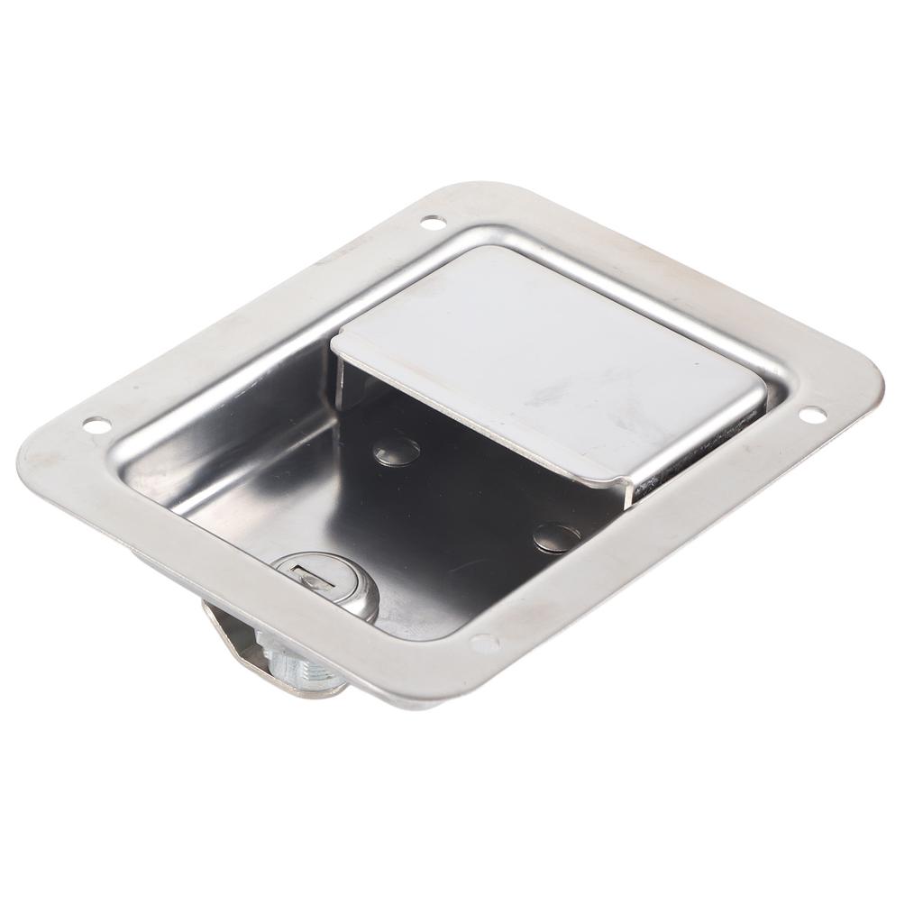 Flush Mount Paddle Door Weatherproof 304 Stainless Steel Toolbox Lock with 2 Keys for RVs Trailers Paddle Door