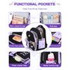 Pink Large Capacity Three-Piece Backpack Set for Junior High School Girls