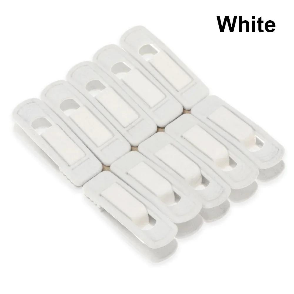 10pcs Non Slip Velvet Hangers Clips for Velvet Flocked Trouser Coat Clothes Clip Drying Racks Space Saving Hanging Hooks
