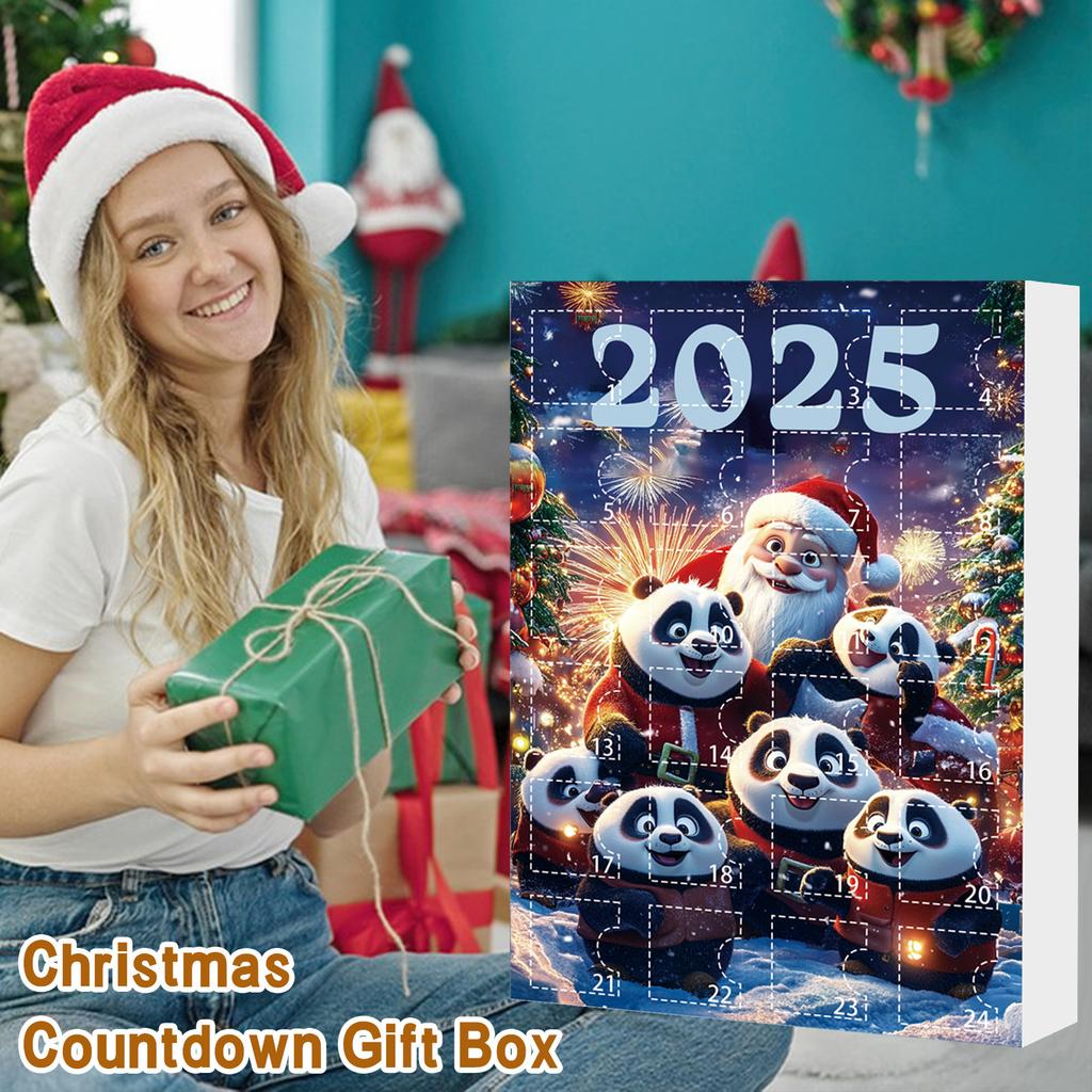 24 Tage Weihnachts-Adventskalender, Countdown-Kalender 2D flacher Acrylbär-Charme, Countdown-Anhänger, süßer Weihnachtsbaum-Charme