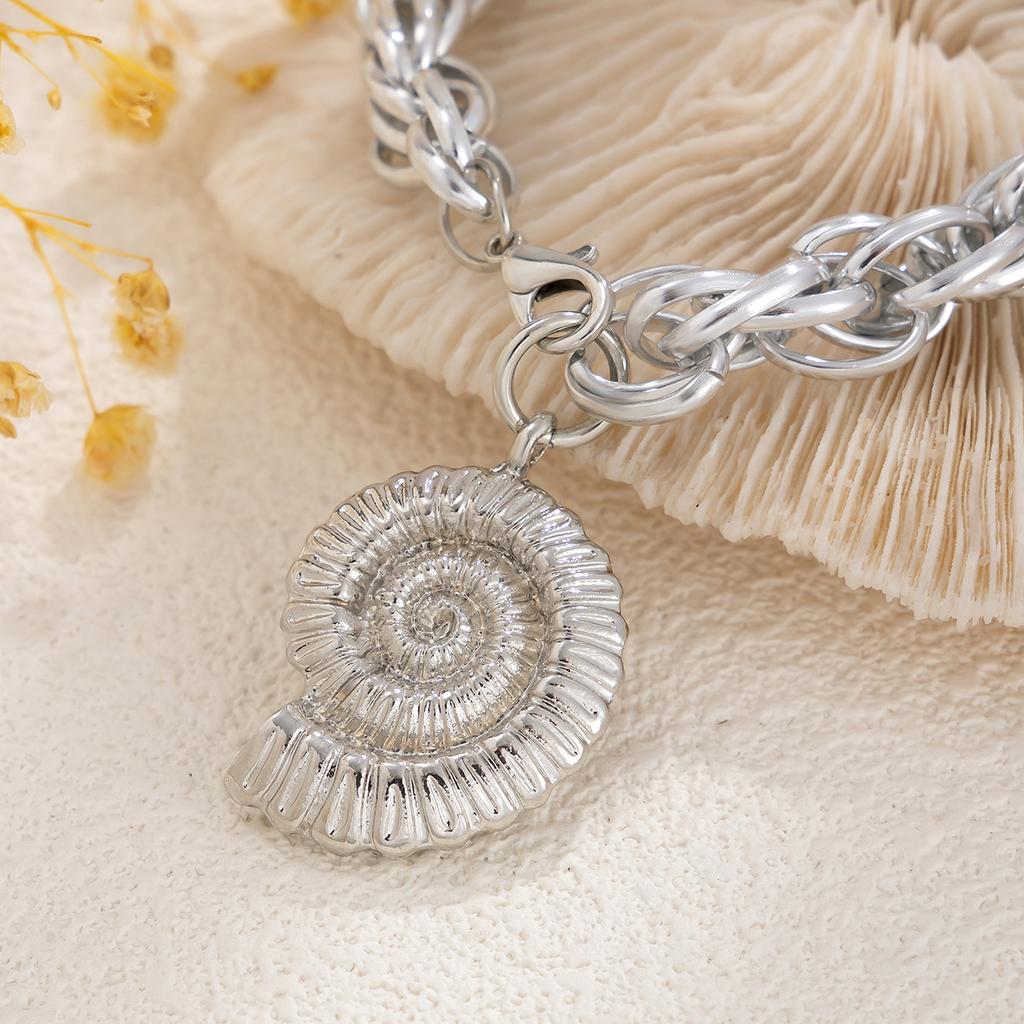 Ozean Windmuschel Fransenarmband Damen, Personalisiertes Urlaubs Metall Muschel Armband Handschmuck
