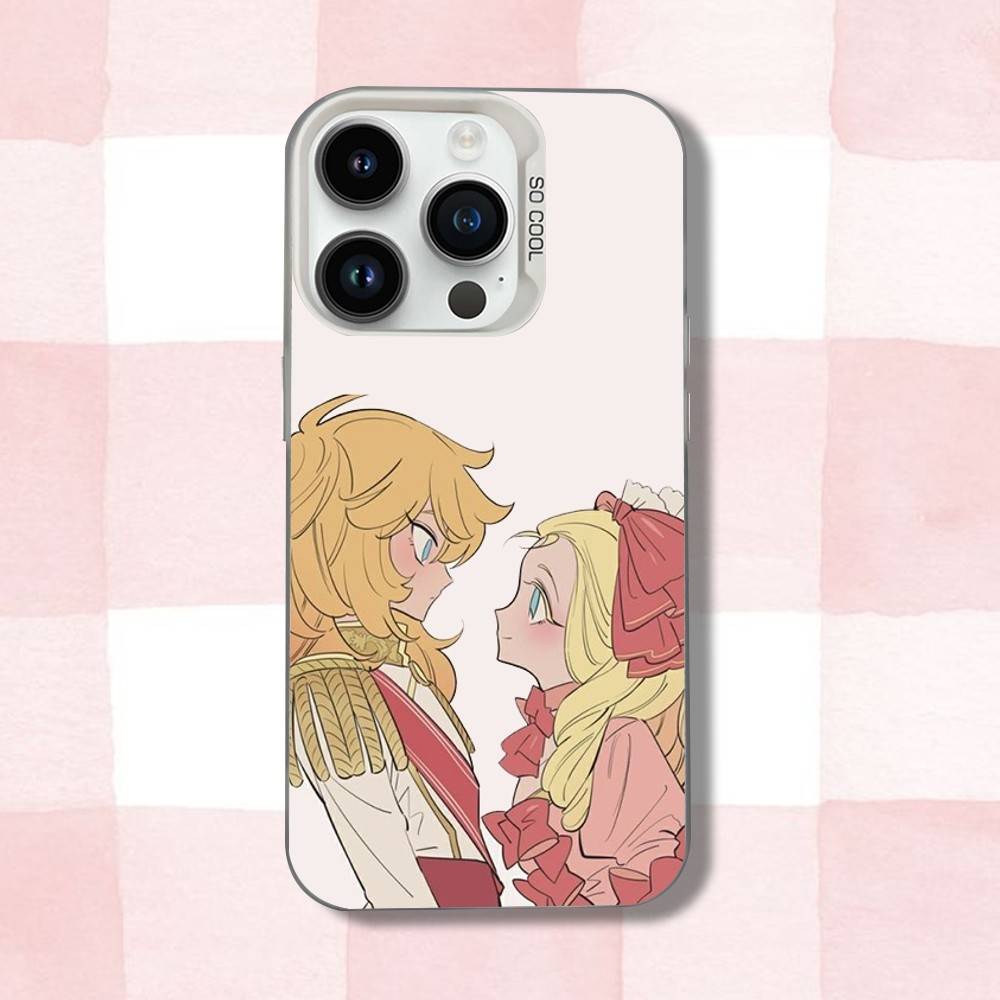 R-Rose Ainme Of V-Versailles Phone Case For iPhone 16,15,14,13,12,11,Pro,XS,Max,Plus,Mini,SE White Candy Matte Shockproof Cover