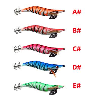 Fake Bait Lure Bait Full Body Luminous Wood Shrimp Big Eye Squid Shrimp Fake Bait2.0 2.5  3.0#Squid Cuttlefish Sea Fishing Umbre