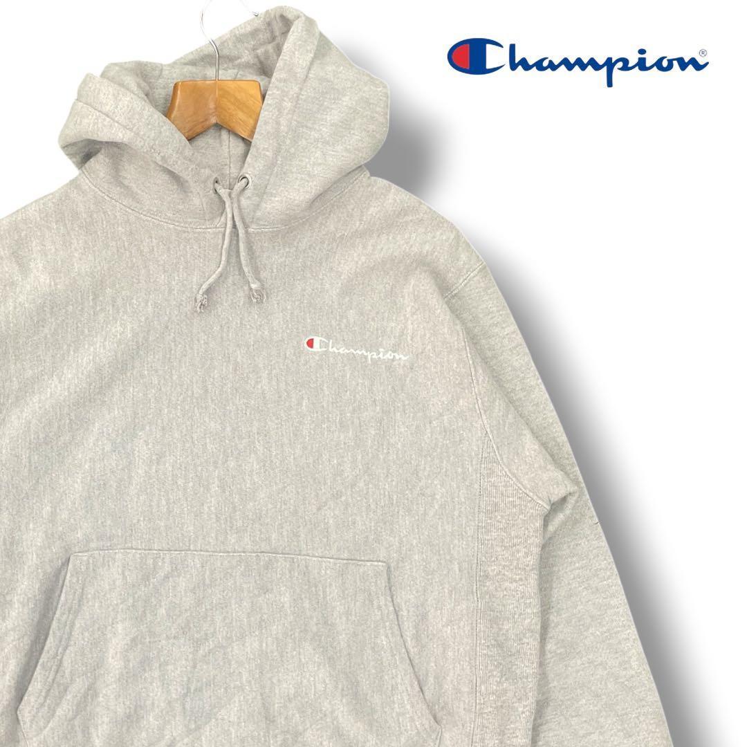 [Super Good Condition] Champion Reverse Weave Parka Gray M (equivalent to L-XL)