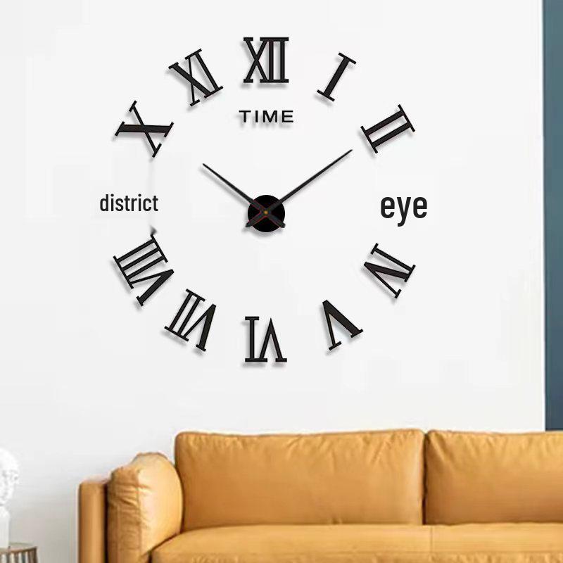 Luminous DIY Fashion Wall Clock - Silent, Punch-Free, Decorative for Bedrooms