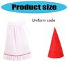 Garden Gnomes Costume Set Elf Costume Accessories Felts Dwarf Hats Ruffle Half Waist Apron for Halloween Cosplay Party
