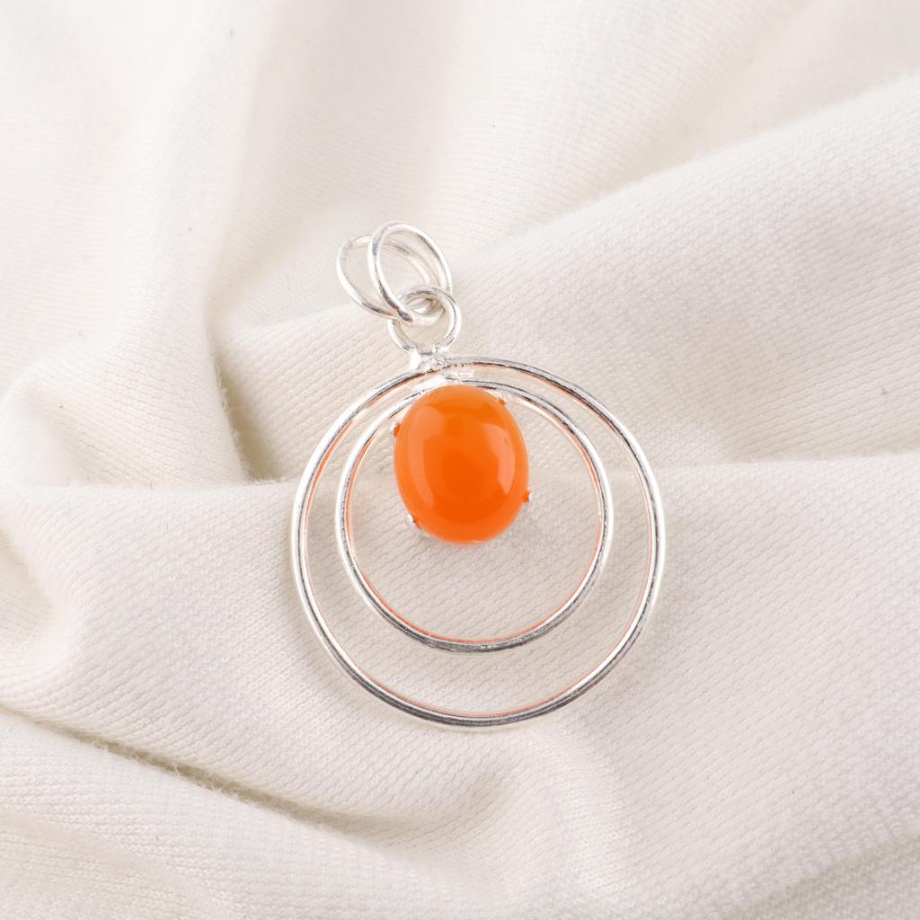 Carnelian Gemstone Jewelry, 925 Solid Sterling Silver Pendant, Handmade Dazzling Silver Pendant Jewelry For Thanksgiving Gift