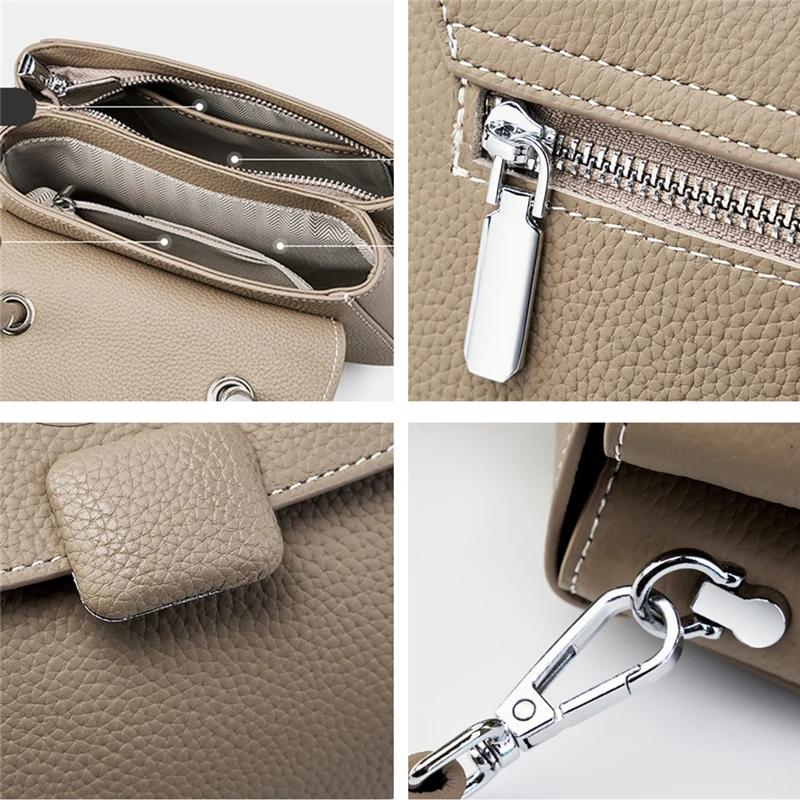 Burminsa Genuine Leather Saddle Small Shoulder Bag Luxury Designer Crossbody Purse Top Handle Handbag