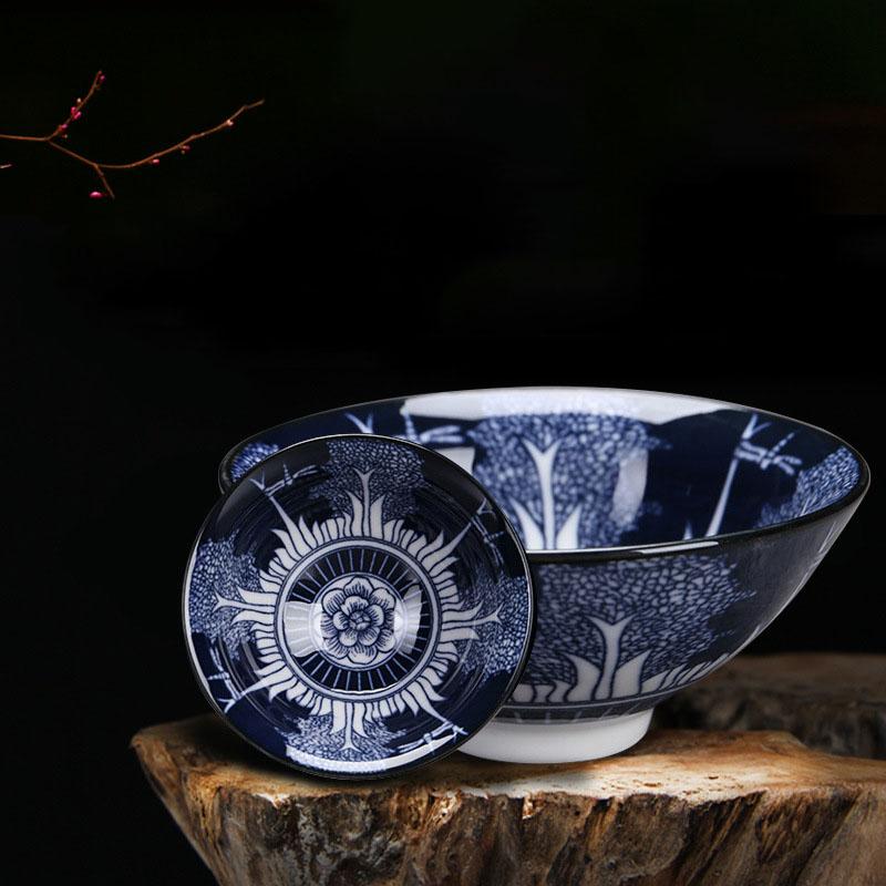 Čínský modrobílý porcelánový šálek na čaj Ručně malovaná čajová souprava Malá čajová miska Šálky na květinový čaj Čajové příslušenství Nápojové sklo Velkoobchod