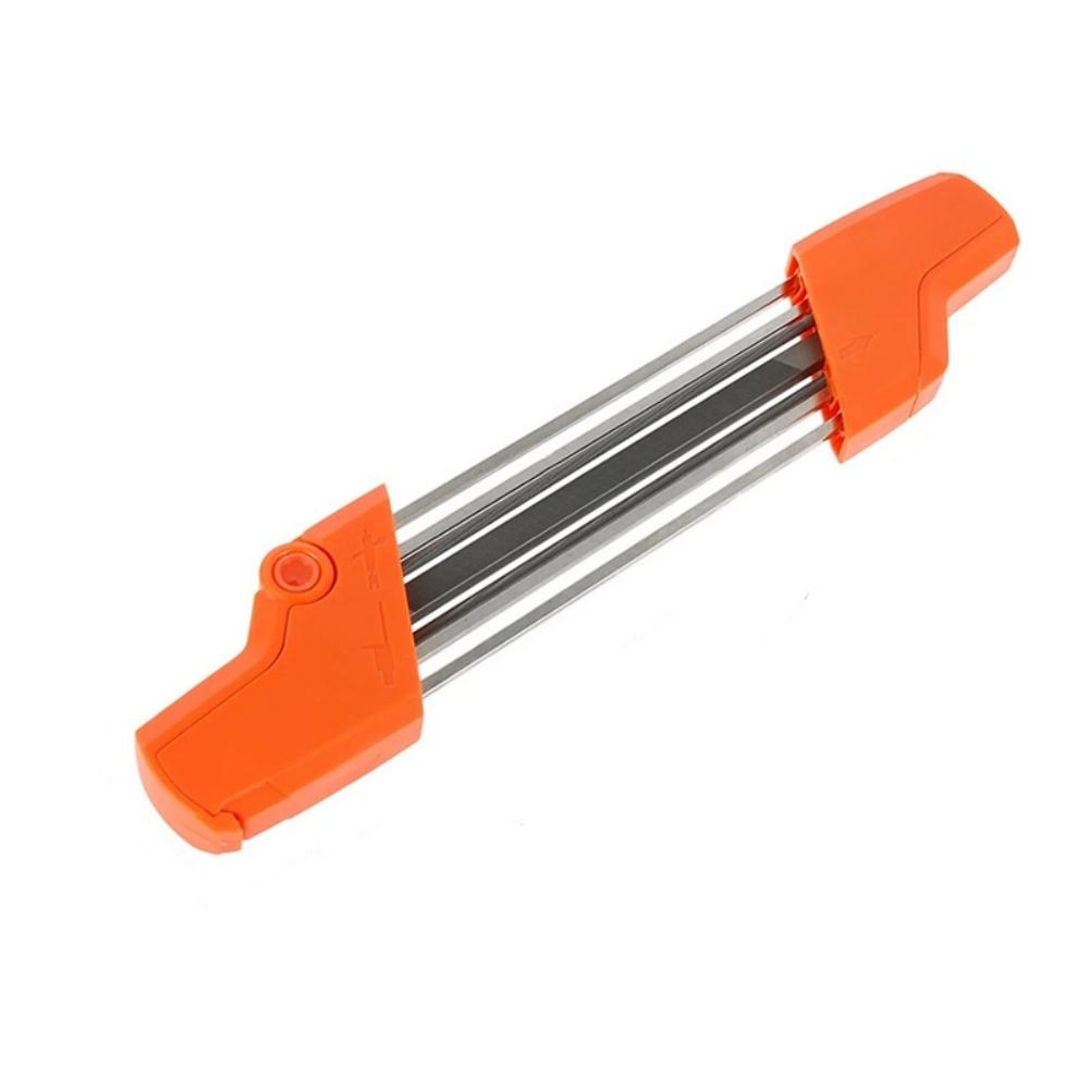 

Manual Chainsaw Sharpener File Grind Fits Chain Saw File 4mm/4.8mm/5.5mm Whetstone 2in1 Chain Sharpener Chains Grinding Tools 5.5mm оранжевый