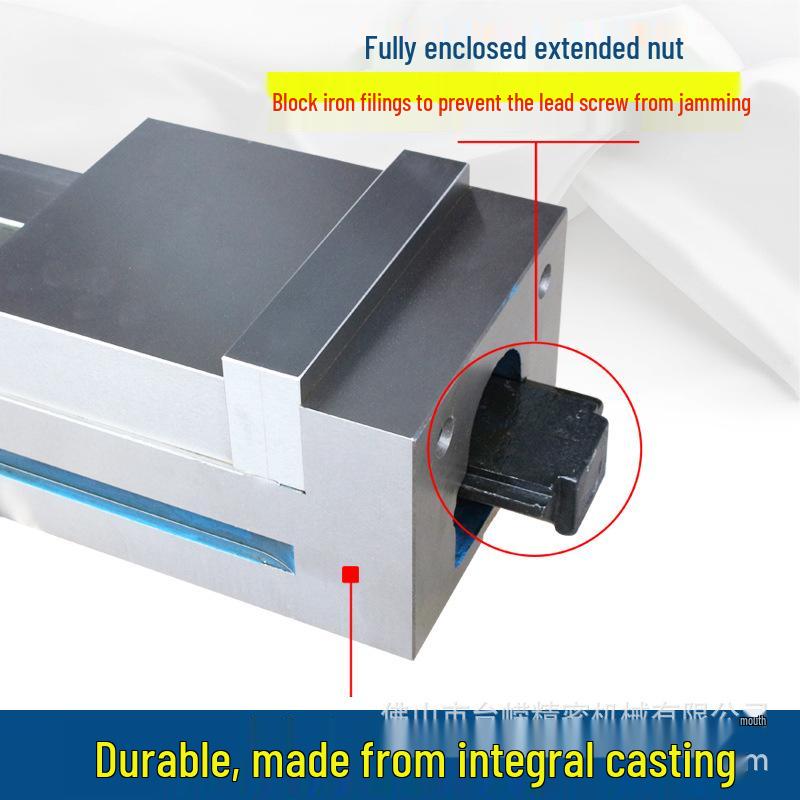 Tairong 10-inch Precision CNC Milling Vise - Flat Jaw, Right Angle Fixture, Type 250 Heavy-Duty Bench Vise.