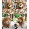 Lion Mane Wig for Cat Costume Pet Adjustable Washable Comfortable Fancy Lion Hair Cat Clothes Dress for Halloween Christmas Easter Festival Party