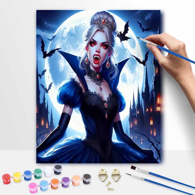 Gothic Vampire Queen DIY Oil Painting Kits Hand Painting Home Decor Craft Gift Ideas For Adult Wall Art Decor Canvas Painting Supplies