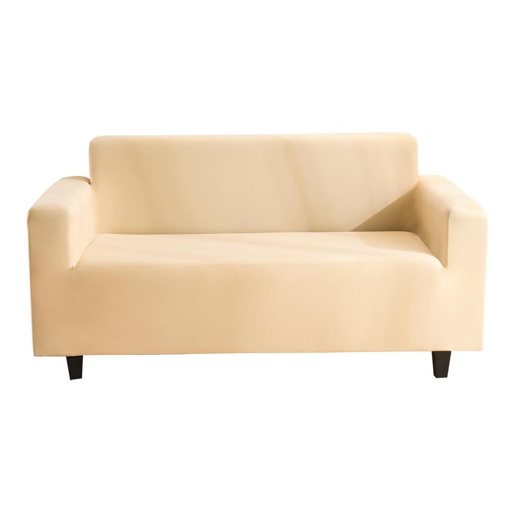 Elegant Solid Color Sofa Slipcover Non Slip Stretch Fabric Couch Cover Protector Modern Luxe Home Decor