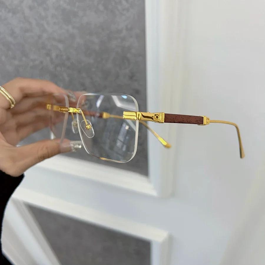 Fashion Stylish Square Eyeglasses Frames Women Men Transparent Clear Brand Designer Optical Rimless Cute