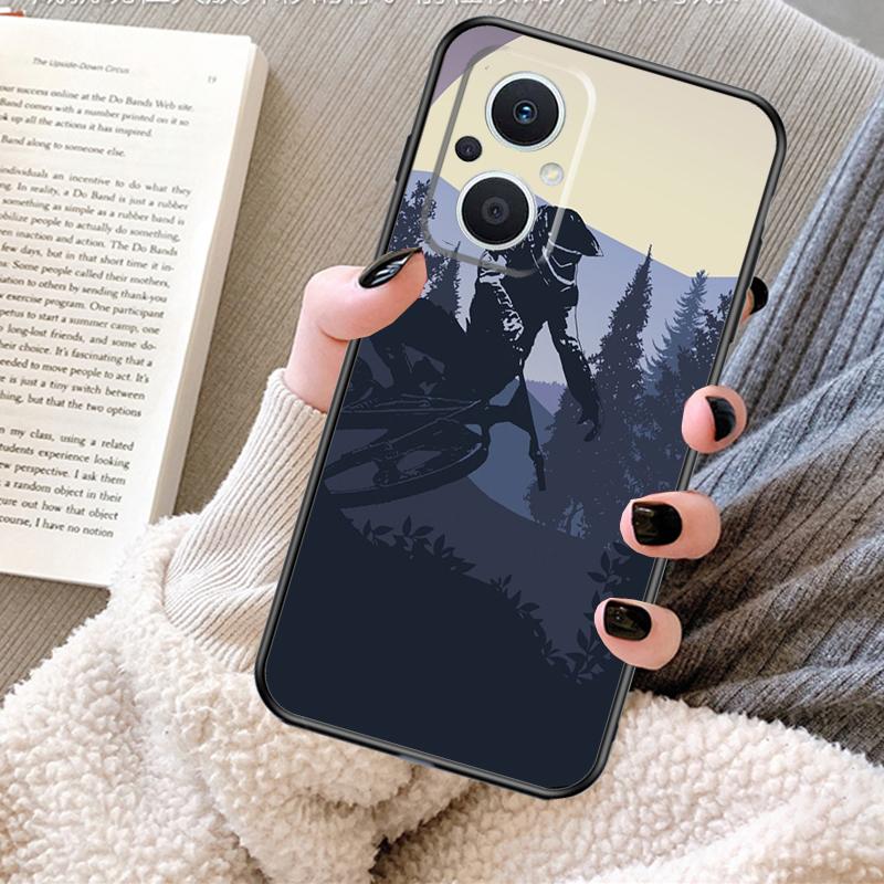 Bike Cycling Art Case For OPPO Reno 12F 12 13 11 F 8T 7 8 10 Pro OPPO Find X8 X6 Pro X3 X5 Lite Cover Fundas
