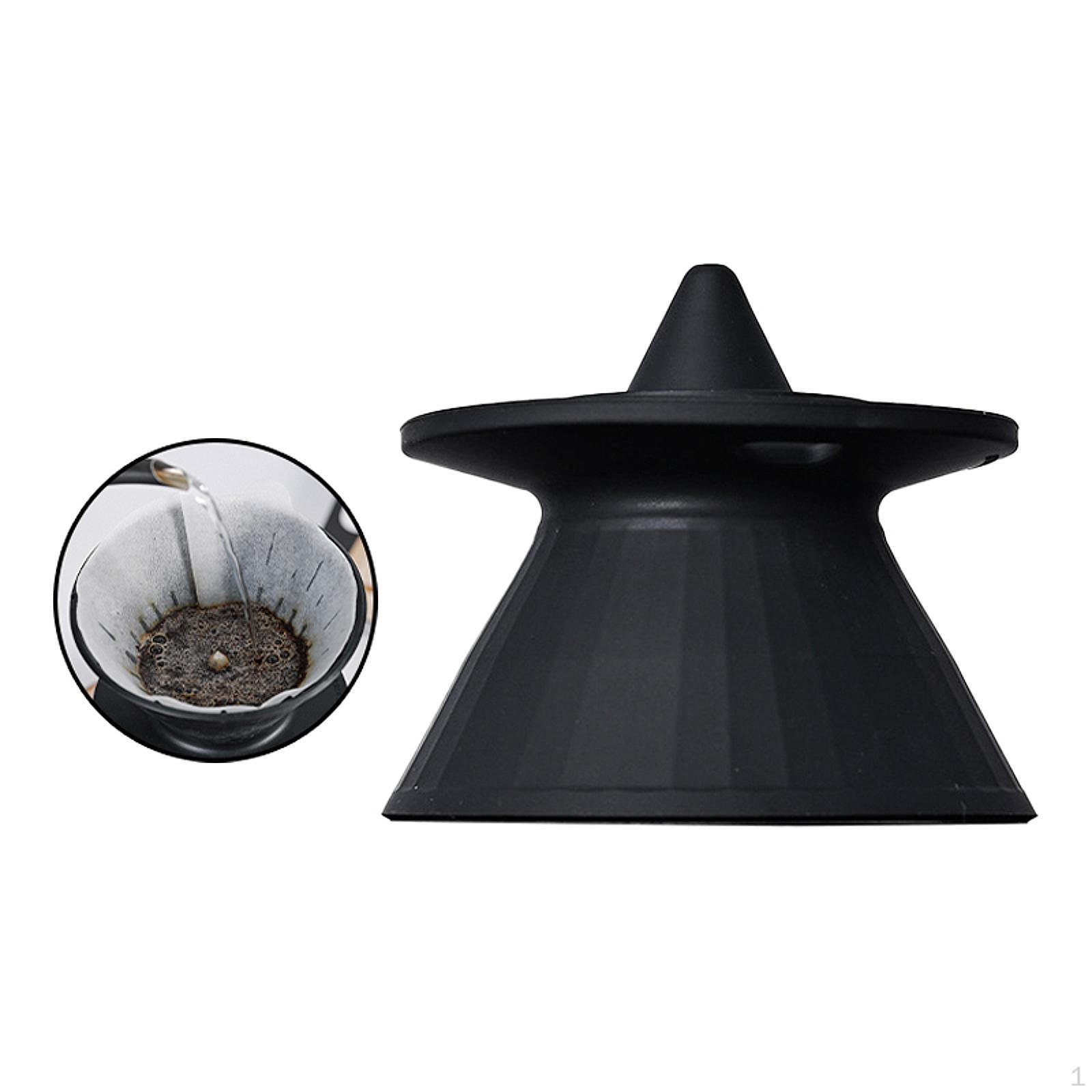 

Фильтр для кофе, воронка для капель, экономящая место, водостойкая, пылезащитная, для пуровера чёрный