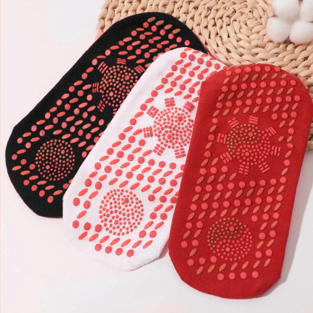 1-2pairs Socks Unisex Self-Heating Health Care Socks Tourmaline Magnetic Therapy Comfortable Breathable Foot Massager Warm