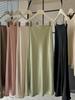 Elegant 2025 Women's Acetate Satin Fishtail Mid-Length A-Line Skirt with Slimming Drape