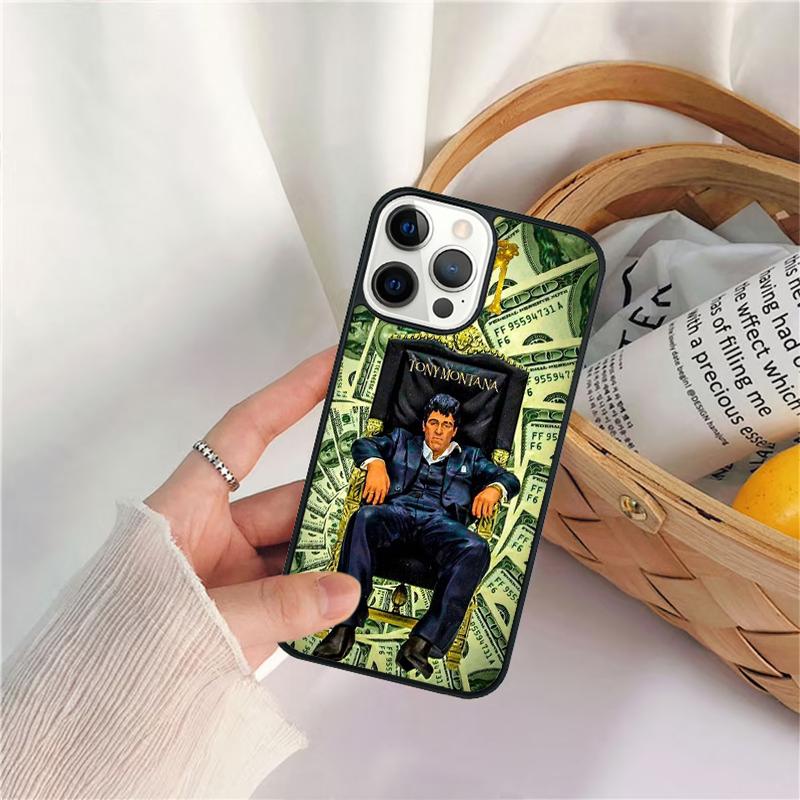 Tony Montana Scarface Phone Case For iPhone 17 Air 16 15 14 11 12 13 Pro  MAX Plus coque Cover Shell