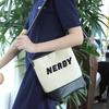 New NERDY Fabric Bucket Bag Shoulder Bag Women's Light Brown PNEX23AA03