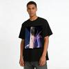 Dark Style Double-sided Portrait Print T-shirt Unisex Trendy Street Loose Casual Top Pure Cotton T-shirt