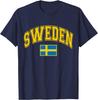 Schweden Sverige Schwedische Flagge Grafik Unisex T-Shirt