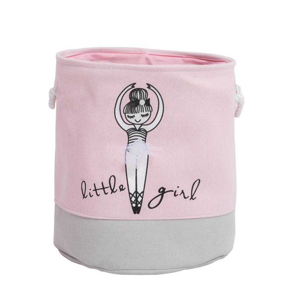 

Laundry Basket Dirty Pink Swan Organizer Drawstrin Storage Household Supplies Girl