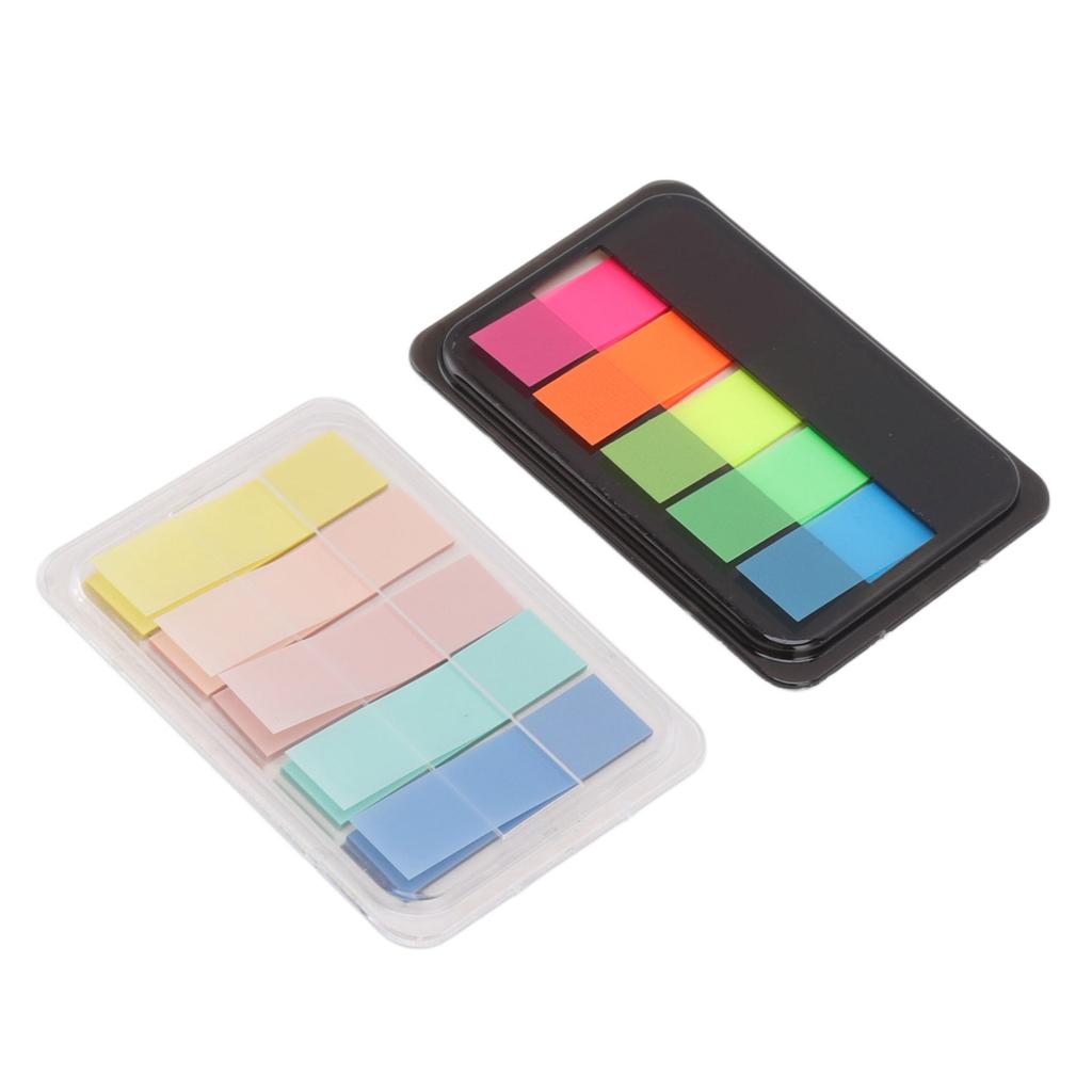 10 Sets Page Markers Index Tabs Key Marking 5 Colors Iridescent Reusable Transparent Portable PET Index Tabs for Office