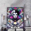 Disney 5D DIY Diamond Painting Cruella Dark Neon Tarot Style Illustration Full Round Diamond Mosaic Cartoon Dog Embroidery Art Painting Home Decor