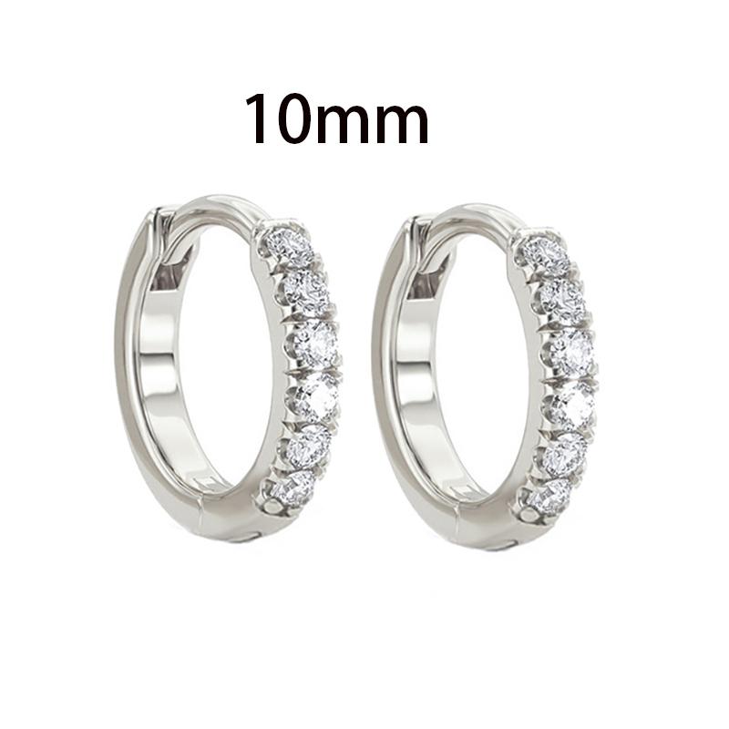 Stainless Steel Minimal Hoop Earrings For Woman Cubic Zirconia Piercing Earring Fashion Korean Unusual Jewelry
