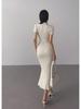 Royal Style Knitted Fishtail Dress: Women's Slim Polo, Short-Sleeve, Autumn/Summer