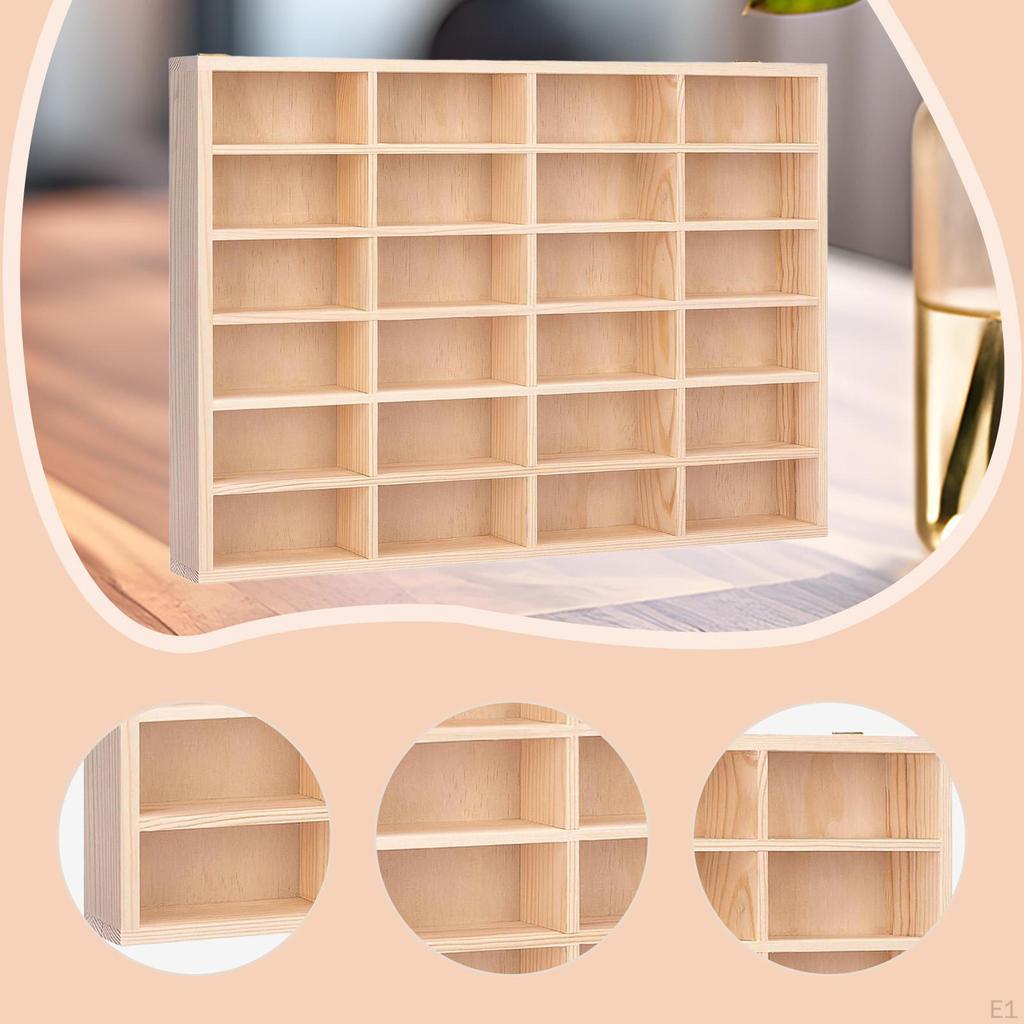 1/64 Modellauto Vitrine Aufbewahrungsorganizer Handwerk Ideales Geschenk Moderne Heimdeko Wandmontage 24 Fächer