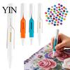 Art Craft Hobby Tool Automatic Bead Dispenser, Wax-Free Faux Diamond Pen, Ergonomic Precision Dispensing Pen Applicator for Round Diamonds, DIY Crafts