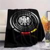 German Football Association Printed Flannel Blanket, soft throw for bedroom sofa, washable, fan merchandise, great gift.