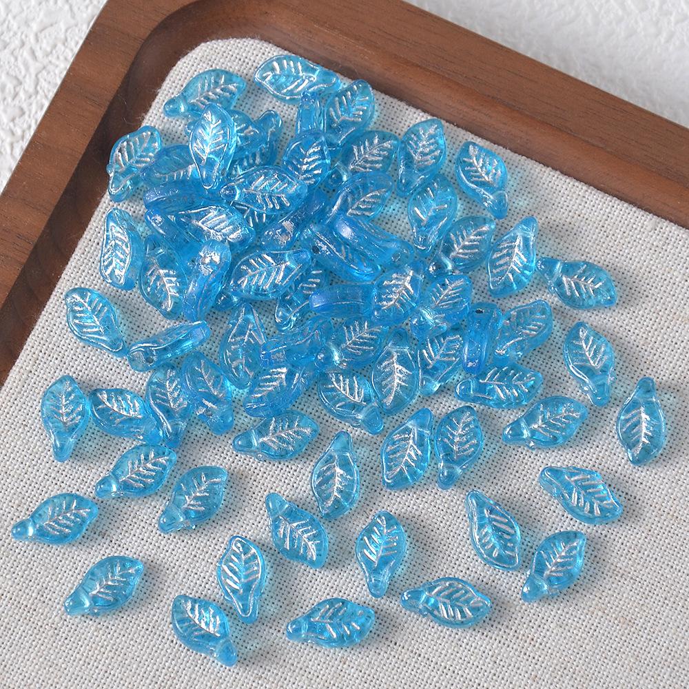 Czech Glass Hollow Maple Leaf Beads for DIY Hair Accessories