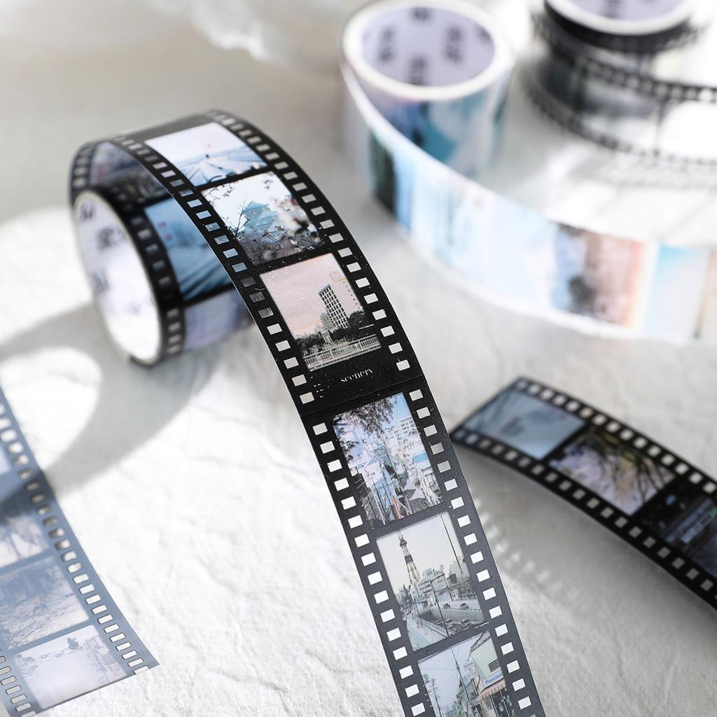 25mm * 2m Vintage Film PET Bänder DIY Scrapbooking Collage Schreibwaren Dekor Journalling Materialien Klebeetiketten Bänder